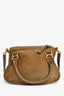 Chloe Brown Nubuck Leather Small 'Marcie' Shoulder Bag