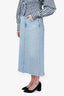 Agolde Blue Denim Midi Skirt Size 26