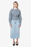 Agolde Blue Denim Midi Skirt Size 26