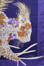 Salvatore Ferragamo Purple Silk Floral Print Scarf