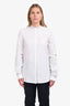 Alexander McQueen White Cotton Embellished Studded Long Sleeve Button Down Shirt Size 40