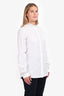 Alexander McQueen White Cotton Embellished Studded Long Sleeve Button Down Shirt Size 40