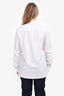 Alexander McQueen White Cotton Embellished Studded Long Sleeve Button Down Shirt Size 40