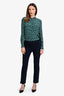 The Row Navy Pleated Skinny Trousers Size 4