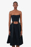 ShuShu/Tong Black Buckle Linked Midi Dress Size 8