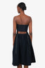ShuShu/Tong Black Buckle Linked Midi Dress Size 8