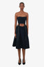 ShuShu/Tong Black Buckle Linked Midi Dress Size 8
