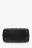 Christian Dior 2017 Black Studded Lambskin Cannage Supple Small Lady Dior