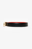 Salvatore Ferragamo Black/Red Leather Reversible Belt