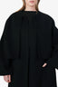 Celine Black Cashmere Coat With Pure Collar Size 38