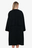 Celine Black Cashmere Coat With Pure Collar Size 38