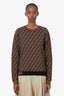 Fendi Brown/Black Zucca Crewneck Sweater Size 48