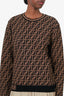 Fendi Brown/Black Zucca Crewneck Sweater Size 48