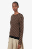 Fendi Brown/Black Zucca Crewneck Sweater Size 48