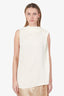 The Row Cream Silk Cowl Neck Sleeveless Top Size L
