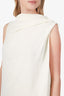 The Row Cream Silk Cowl Neck Sleeveless Top Size L