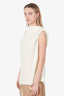 The Row Cream Silk Cowl Neck Sleeveless Top Size L