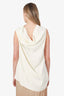 The Row Cream Silk Cowl Neck Sleeveless Top Size L