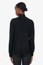 Burberry Black Wool/Silk Monogram Motif Funnel Neck Sweater Size L