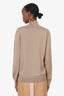 Burberry Brown Wool/Silk Monogram Motif Funnel Neck Sweater Size L