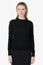 Toteme Black Wool/Silk Knit Long Sleeve Top Size L