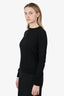 Toteme Black Wool/Silk Knit Long Sleeve Top Size L