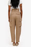 Red Valentino Beige Cargo High-Rise Belted Pants Size 38