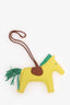 Hermès Yellow/Green Leather Rodeo GM Bag Charm