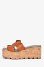 Hermès Brown Leather Eze 30 Platform Sandals Size 37