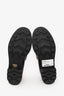 Prada Black Brushed Leather Triangle Logo Chocolate Loafers Size 37.5