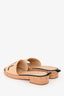 Pre-Loved Chanel™ Beige/Black Leather Logo Platform Sandals Size 36.5
