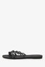 Hermès Black Rubber Chaine d'Ancre Sandals Size 37