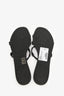 Hermès Black Rubber Chaine d'Ancre Sandals Size 37