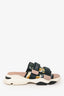 Christian Dior Green Floral Printed D-Wander Slides Size 36