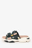 Christian Dior Green Floral Printed D-Wander Slides Size 36
