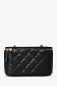 Pre-Loved Chanel™ 2020 Black Quilted Lambskin Long Vanity With Chain Gold Hardware
