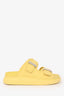 Alexander McQueen Pale Yellow Rubber Hybrid Slides Size 37
