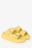 Alexander McQueen Pale Yellow Rubber Hybrid Slides Size 37