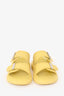 Alexander McQueen Pale Yellow Rubber Hybrid Slides Size 37