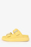 Alexander McQueen Pale Yellow Rubber Hybrid Slides Size 37