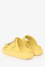 Alexander McQueen Pale Yellow Rubber Hybrid Slides Size 37