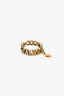 Christian Dior Aged Gold Toned Crystal 'J'Adior' Star Charm Ring