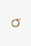 Christian Dior Aged Gold Toned Crystal 'J'Adior' Star Charm Ring