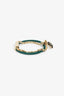 Bvlgari Gold Plated/Green Leather Serpenti Forever Bracelet