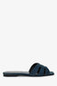 Saint Laurent Blue Denim Tribute Sandals Size 36