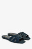 Saint Laurent Blue Denim Tribute Sandals Size 36
