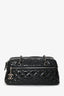 Pre-Loved Chanel™ 2009/10 Navy Patent Quilted CC Logo Charm Shoulder Bag