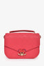 Pre-Loved Chanel™ 2017/2018 Two Tone Pink Caviar Leather 'Paris-Cuba' Thread Around Flap Bag