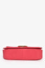 Pre-Loved Chanel™ 2017/2018 Two Tone Pink Caviar Leather 'Paris-Cuba' Thread Around Flap Bag