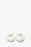 Valentino White Leather Pointed Toe Cage Mules Size 39.5